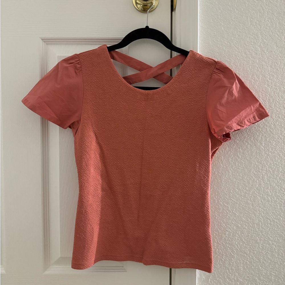 NWOT Blouse Mixed Material Anthro